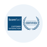 Les retours utilisateurs sont mesurés et certifiés pour garantir transparence et amélioration continue. Label ScoreFact certifiant la satisfaction client